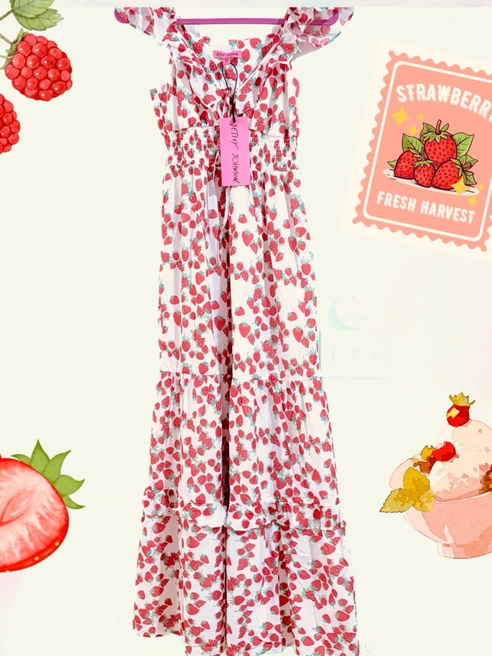 NWT Betsey Johnson Strawberry dress